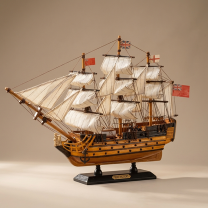 Handcrafted Wooden Ship - Hand made