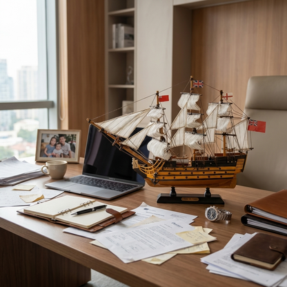 Handcrafted Wooden Ship - Hand made